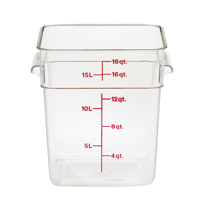 Food Storage Container 8 Qt, with Lid, Polycarbonate, Red