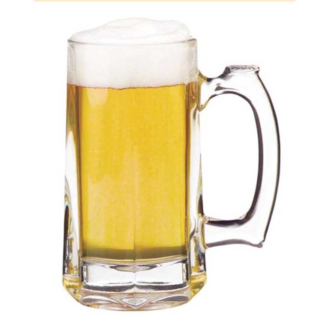 12 1/2 oz Glass Beer Stein