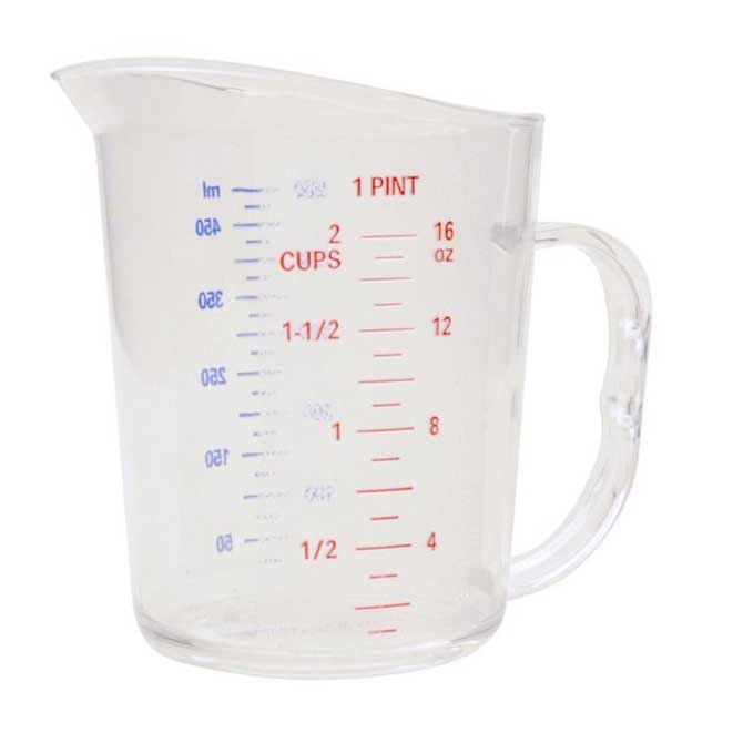 Choice 1 Pint Clear Plastic Measuring Cup
