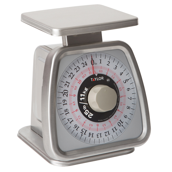 Kitchen Scales, Analog, Stainless Steel, Removable Bowl